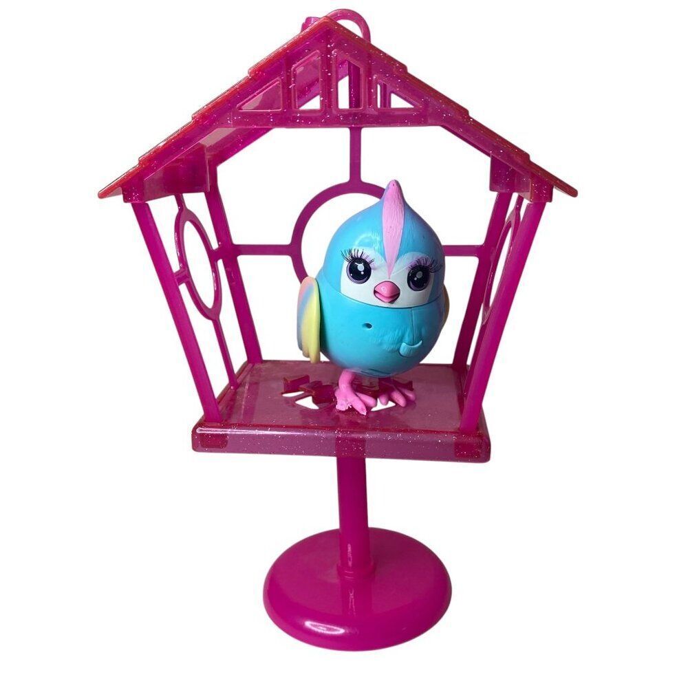 Little live pets bird with bird house and instructions sings tweets repeats